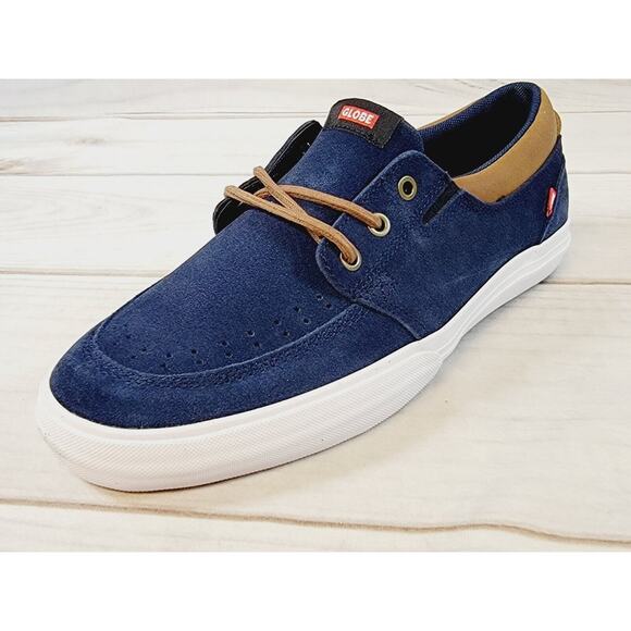 Globe Attic Mens Skate Shoe Navy Blue Leather Low Top Lace Up  sz 7.5 New READ - Picture 12 of 13